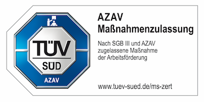TÜV Süd Trägerzulassung AZAV Logo AZAV Trägerzulassung